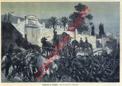 - - Strassenleben zu Bordighera.