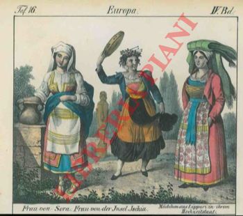Popolane in costume (Sora, Ischia, Lipari) - - Frau von Sora, Frau der Insel Insel Ischia.