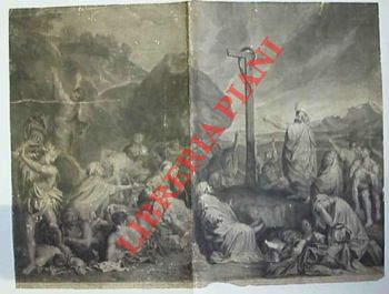 - - Scena biblica con Mos e il serpente.