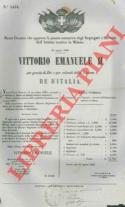 - - Si approva la pianta numerica degl'Impiegati e Serventi dell'Istituto tecnico in Milano.