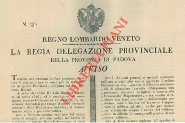 - - Asta per il contratto per la Ricevitoria della Provincia.
