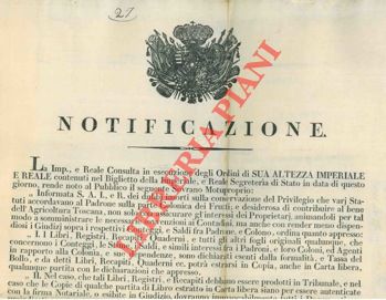 - - Esenzione dal bollo per tutti i registri posseduti dai proprietari terreni e dai contadini.