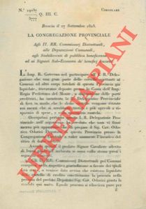 - - Le cartelle di credito spettanti ai comuni verranno ritirate dal Cavalier Odorico Odorici deputato di questa Provincia.