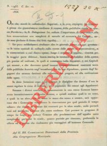 - - Riordinamento del sistema delle pubbliche strade.