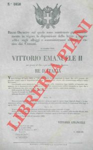 - - Sugli alloggi e somministranze militari a carico dei Comuni.