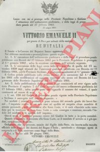 - - Si proroga nelle Provincie Napolitane e Siciliane l'attuazione dell'ordinamento giudiziario..