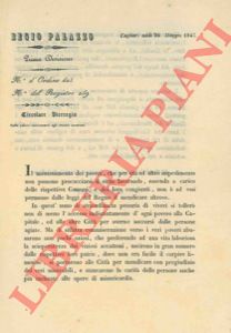 - - Sulla polizia concernente agli erranti accattoni.