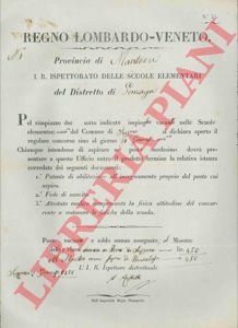 - - Rimpiazzo di un maestro di 2a classe minore a Suzzara e a Brusatasso.