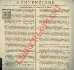 - - Convenzione per l'arresto d banditi, e malviventi, fra lo Stato Pontificio e gli Stati della Lombardia Austriaca.