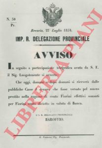 - - Apertura delle pubbliche Casse per il prestito.