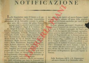 - - Attivazione di nuovi catasti nelle provincie  toscane.