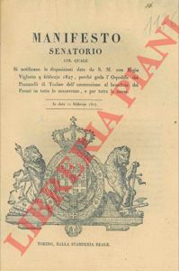 - - Ammissione al beneficio dei Poveri per l'Ospedale dei Pazzarelli.