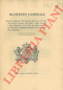 - - Aumento della met dei dazi d'entrata sulle biade e sulle bevande.