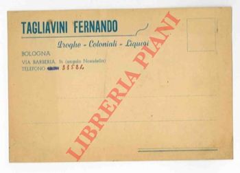 Tagliavini Fernando - - Cartolina commerciale.