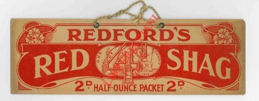 Redford's Red Shag - - Cartoncino pubblicitario.