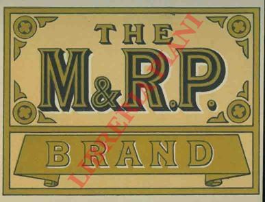 The M & R.P. Brand - - Etichette per pacchetto di sigarette.