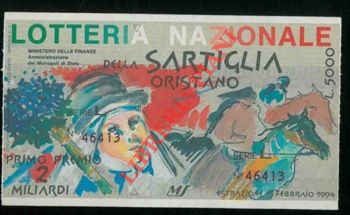 - - Lotteria Nazionale della Sartiglia. Oristano.