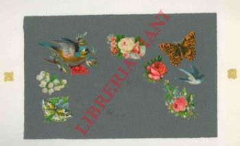 - - Otto  rose, mughetti, farfalle, uccellini.