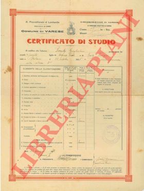 - - Certificato di studio. 