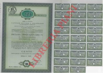 - - Sarom 99. Cento obbligazioni al portatore da L. 1000 cadauna.