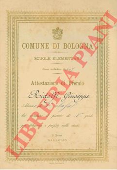- - Attestazione di Premio.