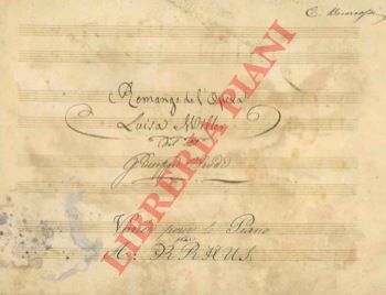 - - Romanze de l'Opera 'Luisa Miller' del M Giuseppe Verdi. Varie pour le Piano par A: RRHUS