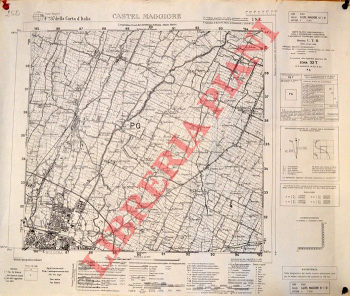 Istituto Geografico Militare - Carta d'Italia. - - Castel Maggiore. F 87 I S.E.