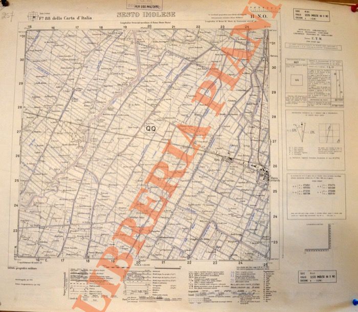Istituto Geografico Militare - Carta d'Italia. - Sesto Imolese. F 88 II N.O.