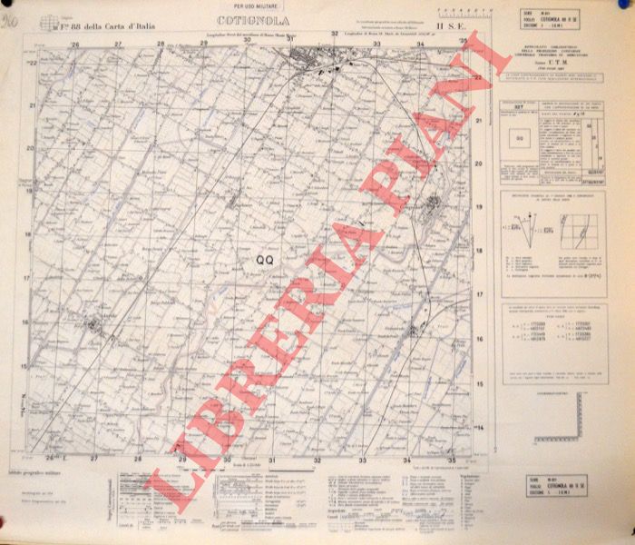 Istituto Geografico Militare - Carta d'Italia. - - Cotignola. F 88 II S.E.