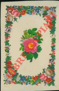 - - Cornice floreale rettangolare cromo,