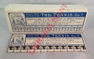 Patent hook - - Gancetti metallici. The Tennis.