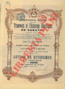 - - Compagnie belge pour les tramways de Saratov.