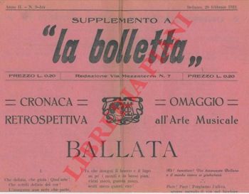 - - La bolletta. Supplemento.