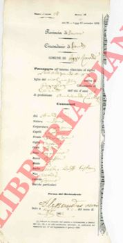 Circondario di Cento - - Passaporto per l'interno.