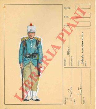 - - Italia : Fanteria, 1864. Soldato in montura di via.