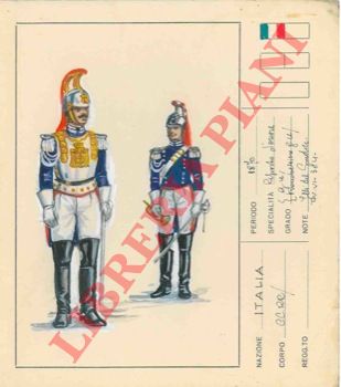 - - Italia : CC.RR. Due figure, Reparto d'onore G.U. Trombettiere G.U. 1870.