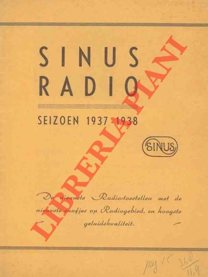 Sinus Radio - - Sinus Radio Seizoen 1937 - 38.