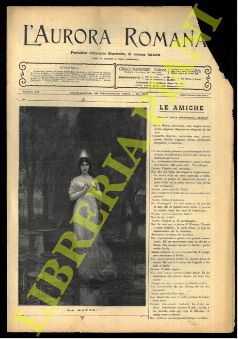 - - L'aurora romana. Periodico letterario illustrato, di amena lettura.