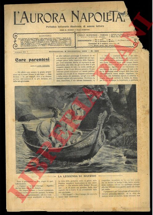 - - L'aurora napoletana. Periodico letterario illustrato, di amena lettura.
