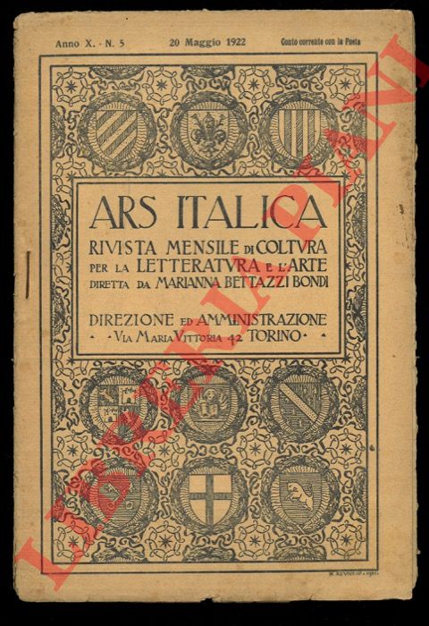 - - Ars italica. Rivista mensile di coltura per la letteratura e l'arte.