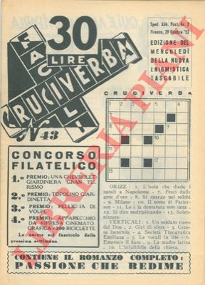 - - Nuova Enigmistica Tascabile. Cruciverba facili.