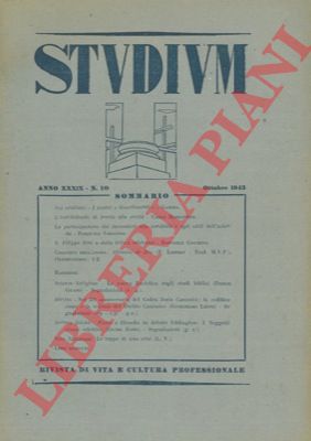 - - Studium. Rivista di vita e cultura professionale.