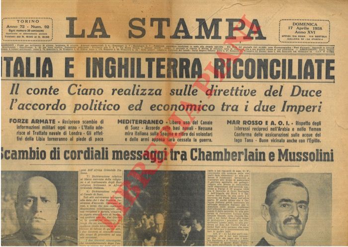 - - Italia e Inghilterra riconciliate.