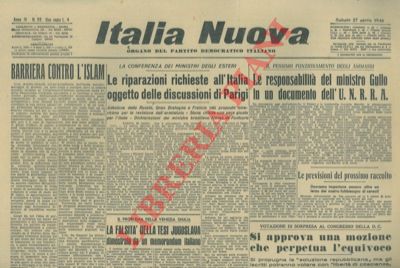 - - Italia nuova. Organo del Partito Democratico Italiano.