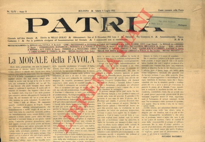 - - Patria. Direttore Nello Quilici.