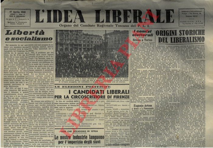 - - L'idea liberale. Organo del Comitato Regionale Toscano del P.L.I.