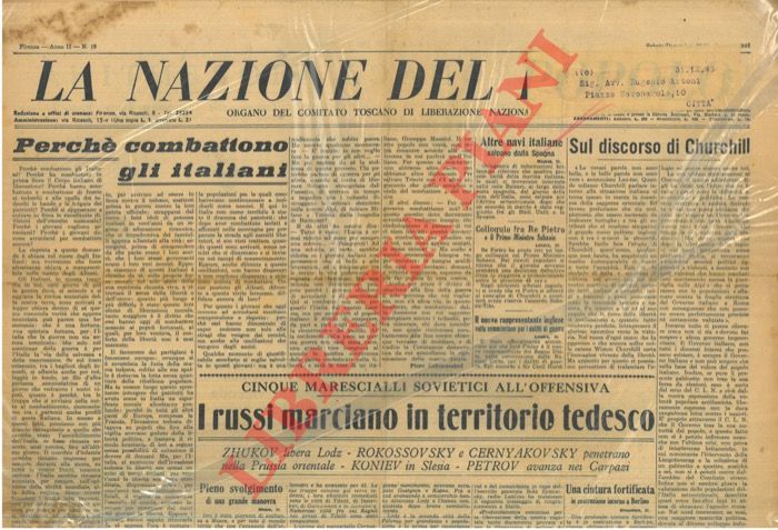 - - La nazione del popolo. Organo del Comitato Toscano di Liberazione Nazionale.