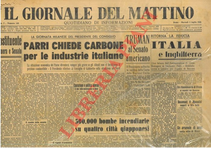 - - Il giornale del mattino. Quotidiano di informazioni.