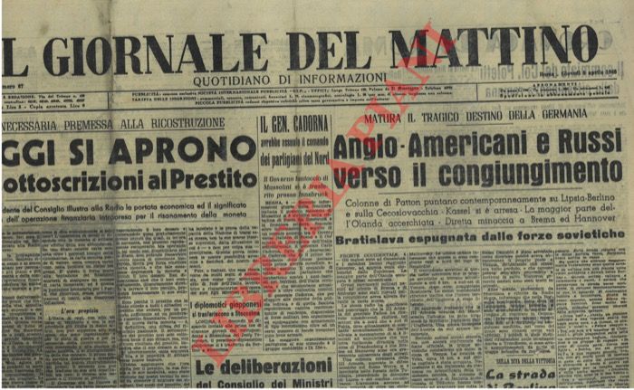 - - Il giornale del mattino. Quotidiano di informazioni.