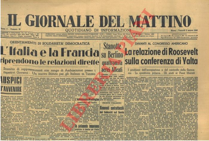 - - Il giornale del mattino. Quotidiano di informazioni.